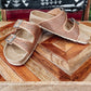 Basket Weave Tooled Leather Sandal