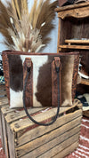 Sunflower Cowhide Tote