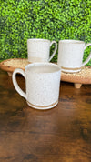 Large White Speckled Mug