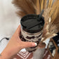 Cowhide Tumbler With Straw